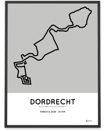 2025 dordrecht half marathon parcours print