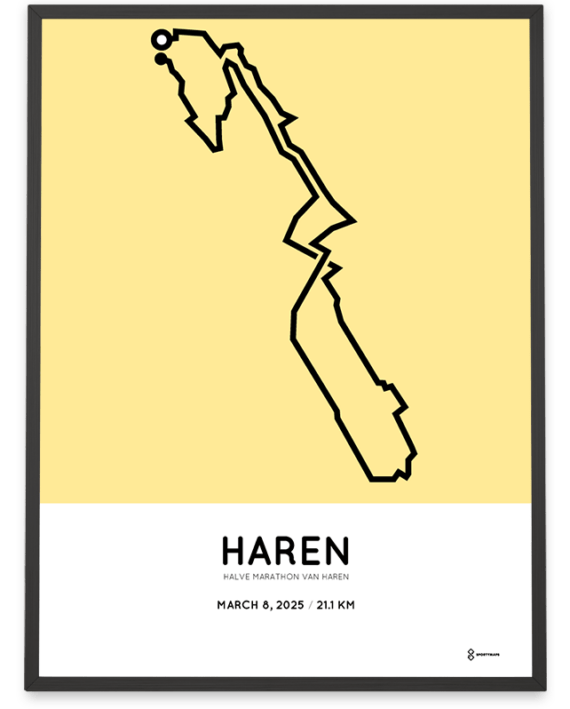 2025 haren half marathon parcours poster