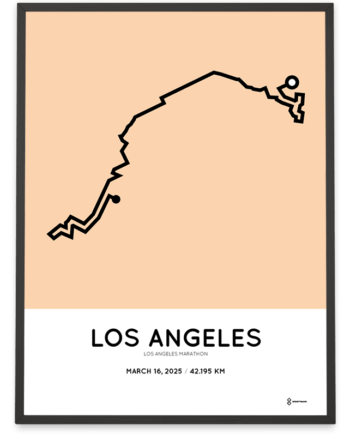 2025 los angeles marathon sportymaps poster